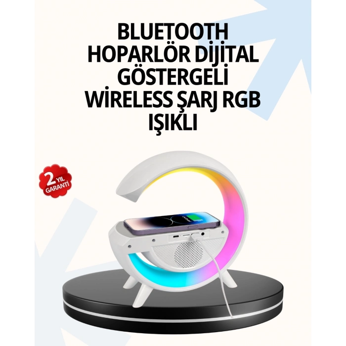 ÇOK SATAN 15W Hızlı Şarj Destekli LED Atmosfer Işığı ve Alarm Fonksiyonlu Lamba
