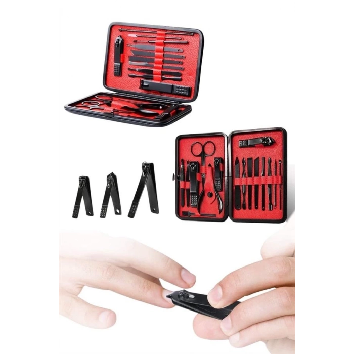 ÇOK SATAN 17 Parça Manikür Seti El ve Ayak Bakımı Törpü Cımbız Tırnak Temizleme