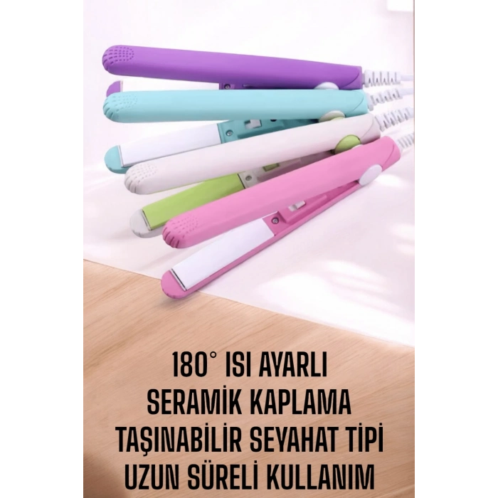 ÇOK SATAN 180°C Isı ve Uzun Süre Kalıcı Düzlük Sağlayan Mini Saç Düzleştirici