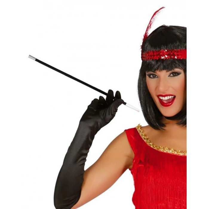 ÇOK SATAN 192039ler 199039lar Gatsby Kadın Aksesuar Seti – Kırmızı Charleston Saç Bandı Ve Lık