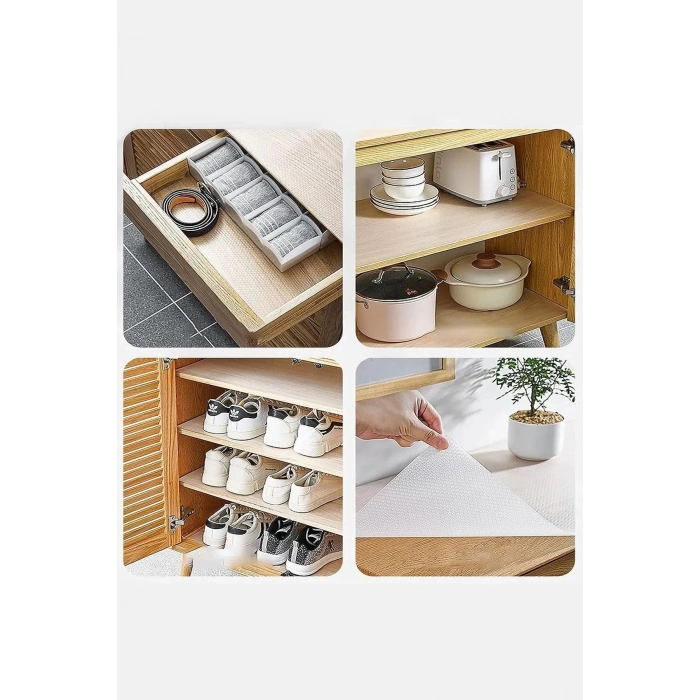 ÇOK SATAN ( 2 ADET ) Çok Amaçlı Pratik Kaydırmaz 45 Cm X 3 Metre Raf Örtüsü (Mutfak-Dolap içi-Buzdolabı )