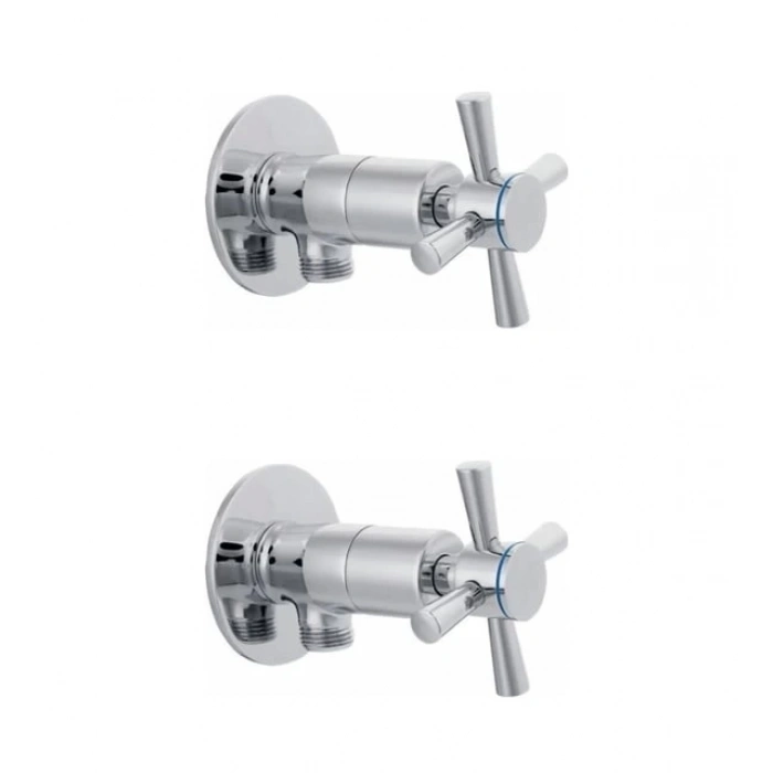 ÇOK SATAN 2 Li Artı Aç Kapa 4 Kollu Krom Çevirveli Taharet Musluğu