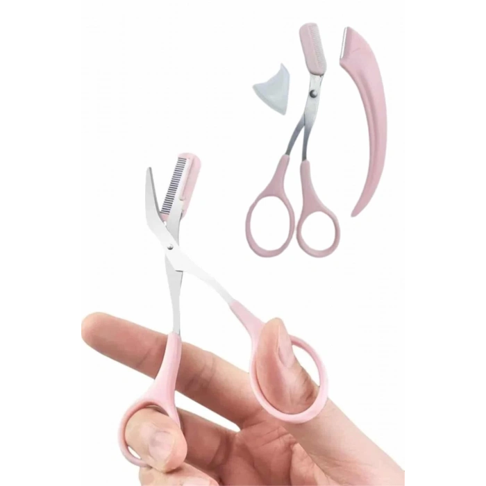 ÇOK SATAN 2li Kaş Bakım Seti Taraklı Kaş Makası Ve Kaş Usturası Kaş Şekillendirici