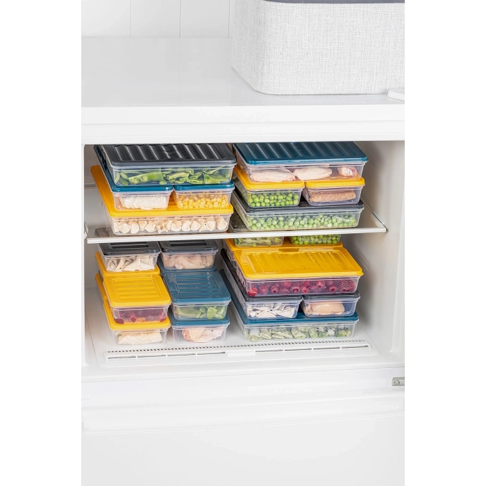 ÇOK SATAN 2li Saklama Kabı , Mikrodalga Uyumlu Erzak Saklama Kabı Antrasit 2 X 2400 ml