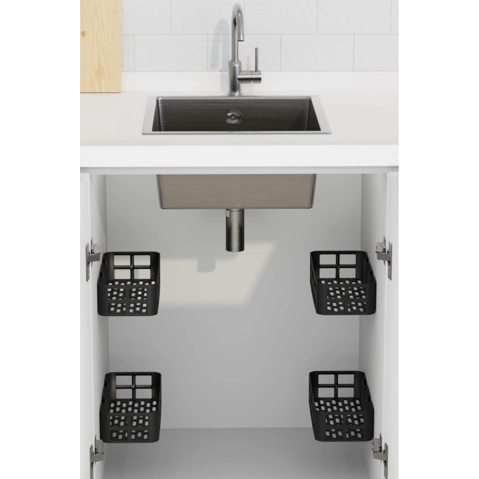 ÇOK SATAN 2li Yapışkanlı Evye Altı ve Dolap İçi Düzenleyici Organizer Raf Seti