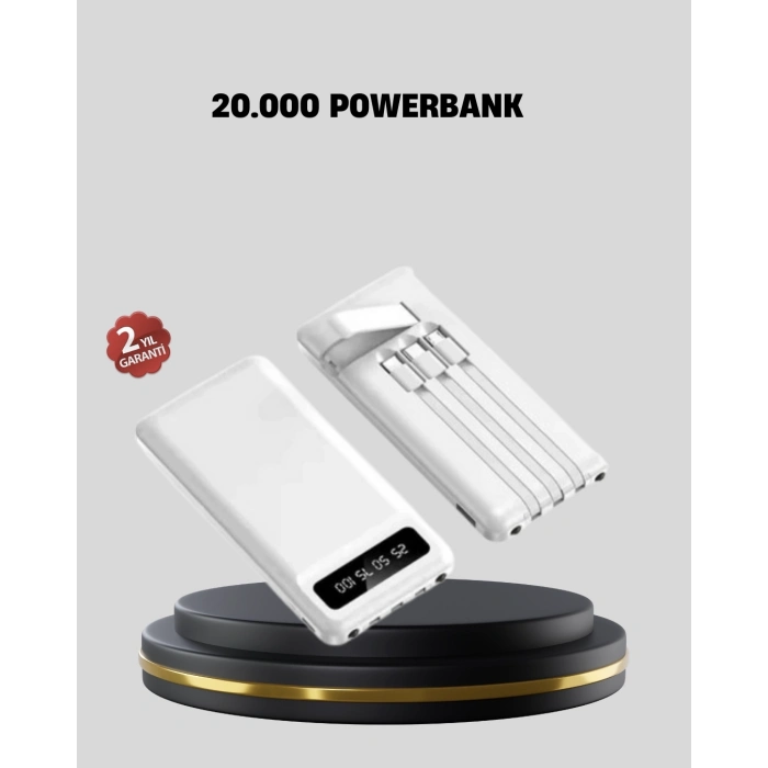 ÇOK SATAN 20.000 mAh 4 Çıkışlı LED Göstergeli Hızlı Şarj Powerbank