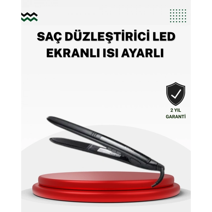 ÇOK SATAN 2025 Seri Profesyonel Isı Ayarlı Titanyum Kaplama Saç Düzleştirici Dijital Ekranlı