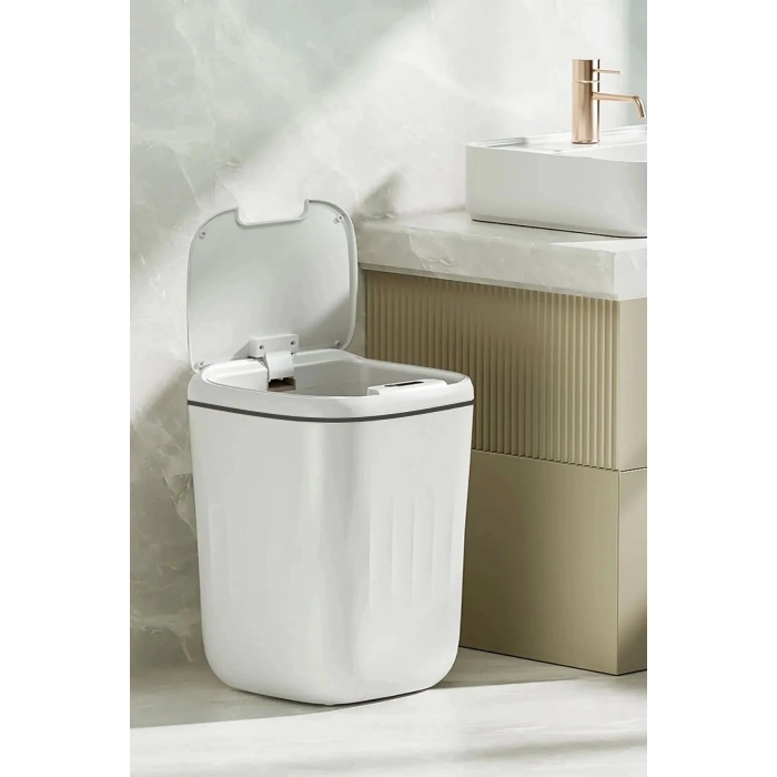 ÇOK SATAN 20L UV Işık Antibakteriyel Akıllı Koku Geçirmez Teknolojik Sensörlü Çöp Kovası Ofis Banyo Mutfak