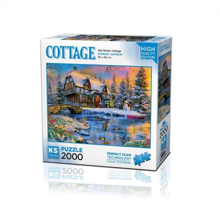 ÇOK SATAN 22526 Old Winter Cottage 2000 Parça Puzzle -KS Puzzle