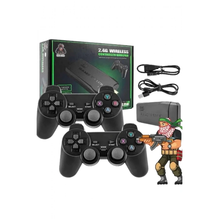 ÇOK SATAN 2.4g Uyumlu Kablosuz Çift Kol Atari Retro 20000 Oyun Game Stick