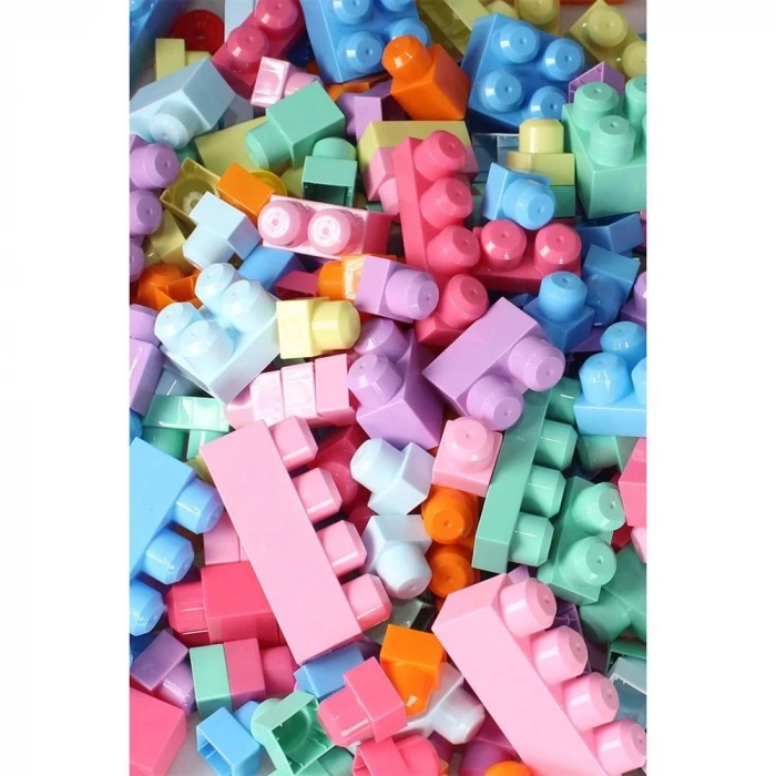 ÇOK SATAN 2915 Play Blox Pastel Blok Yapı Oyuncakları 56 Parça ,Saklama Çantalı ,1 Yaş ve Üzeri