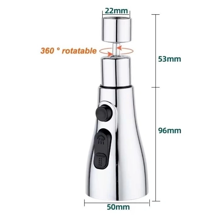 ÇOK SATAN 3 Fonksiyonlu Metalik Musluk Başlığı