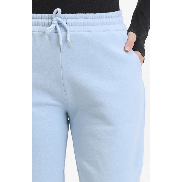 ÇOK SATAN 3 iplik şardonlu paça lastikli eşofman bebe mavi is001