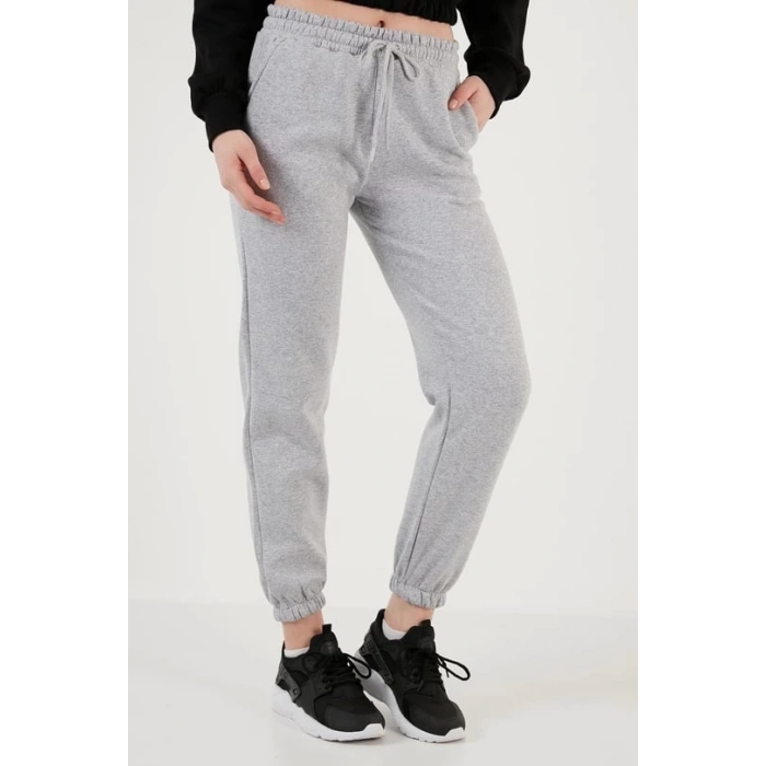 ÇOK SATAN 3 iplik şardonlu paça lastikli eşofman gri is001