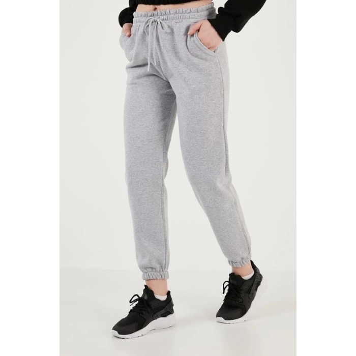 ÇOK SATAN 3 iplik şardonlu paça lastikli eşofman gri is001