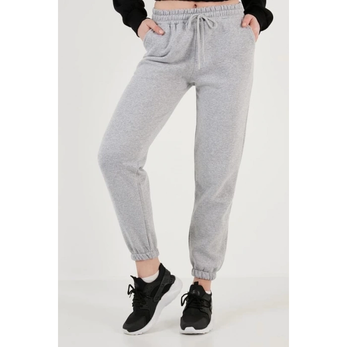 ÇOK SATAN 3 iplik şardonlu paça lastikli eşofman gri is001