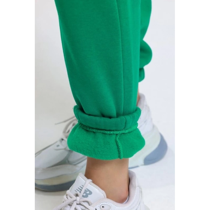 ÇOK SATAN 3 iplik şardonlu paça lastikli eşofman yeşil is001