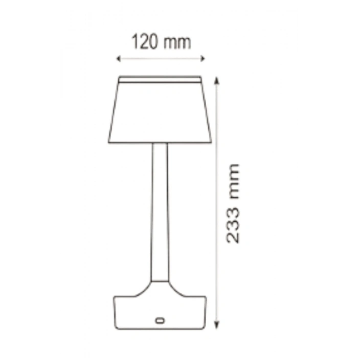 ÇOK SATAN 3 Işık Renkli Şarjlı Dim Edilebilir Lüks Masa Lambası Gece Lambası Siyah Renk