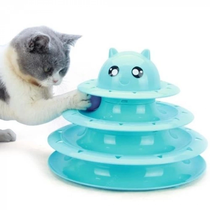 ÇOK SATAN 3 Katlı Kedi Oyuncağı Turntable Cat Toy