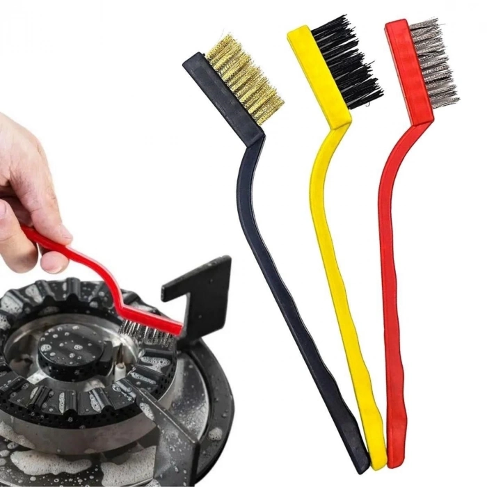 ÇOK SATAN 3 lü Detaylı Temizlik Bakır,Demir ve Sert Plastik Tel Fırça