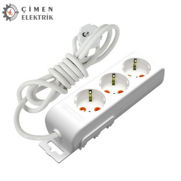 ÇOK SATAN 3 Metre 3 Lü Çocuk Korumalı Grup Priz