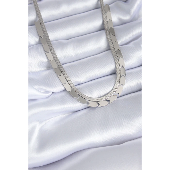 ÇOK SATAN 316L Çelik Gümüş Renk İtalyan Zincir Model Kadın Kolye