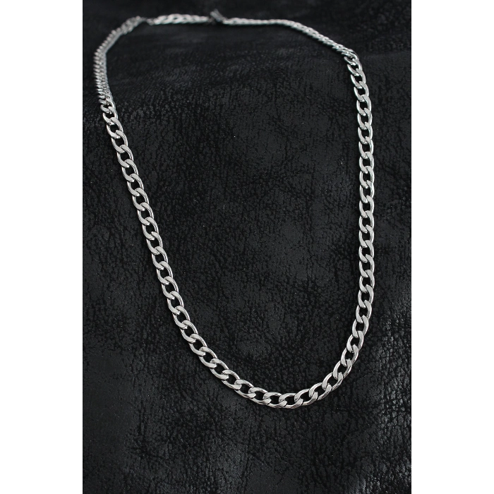 ÇOK SATAN 316L Çelik Kalın Klasik Zincir Model Gümüş Renk Erkek Kolye