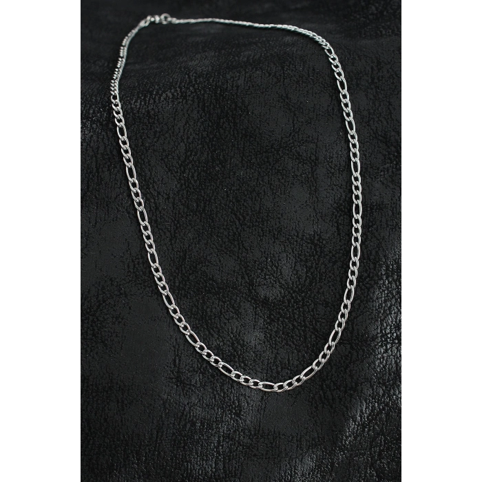 ÇOK SATAN 316L Çelik Klasik Figaro Zincir Model Gümüş Renk Erkek Kolye