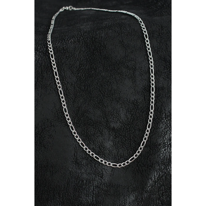 ÇOK SATAN 316L Çelik Klasik Figaro Zincir Model Gümüş Renk Erkek Kolye