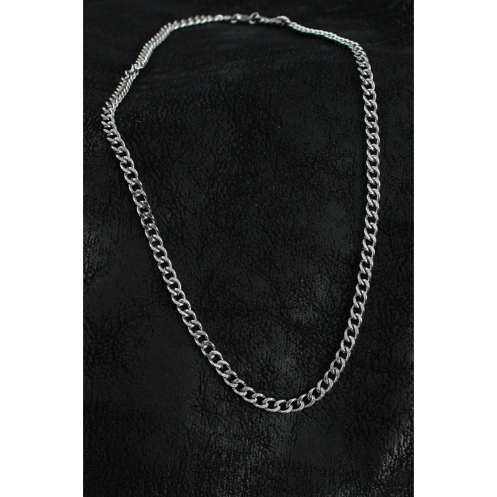 ÇOK SATAN 316L Çelik Klasik Zincir Model Gümüş Renk Erkek Kolye