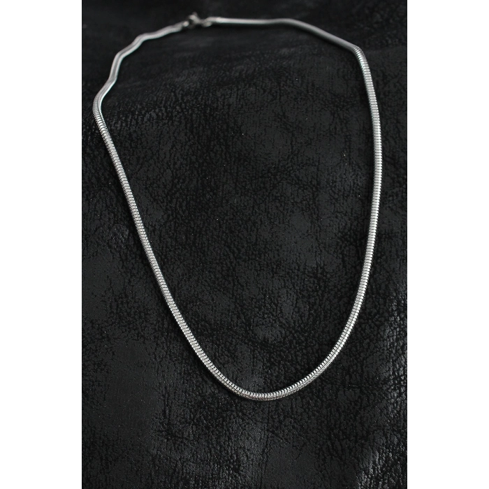 ÇOK SATAN 316L Çelik Oval İtalyan Zincir Model Gümüş Renk Erkek Kolye