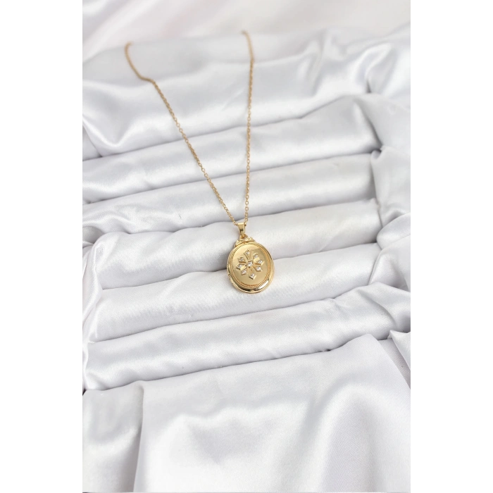 ÇOK SATAN 316L Çelik Zincir Gold Renk Kapaklı Açılabilir Model Kadın Kolye