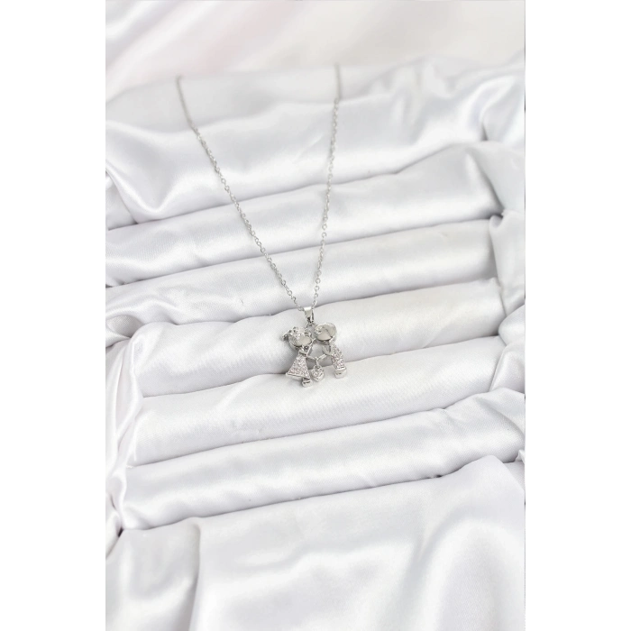 ÇOK SATAN 316L Çelik Zincir Gümüş Renk Erkek Kız Model Kadın Kolye