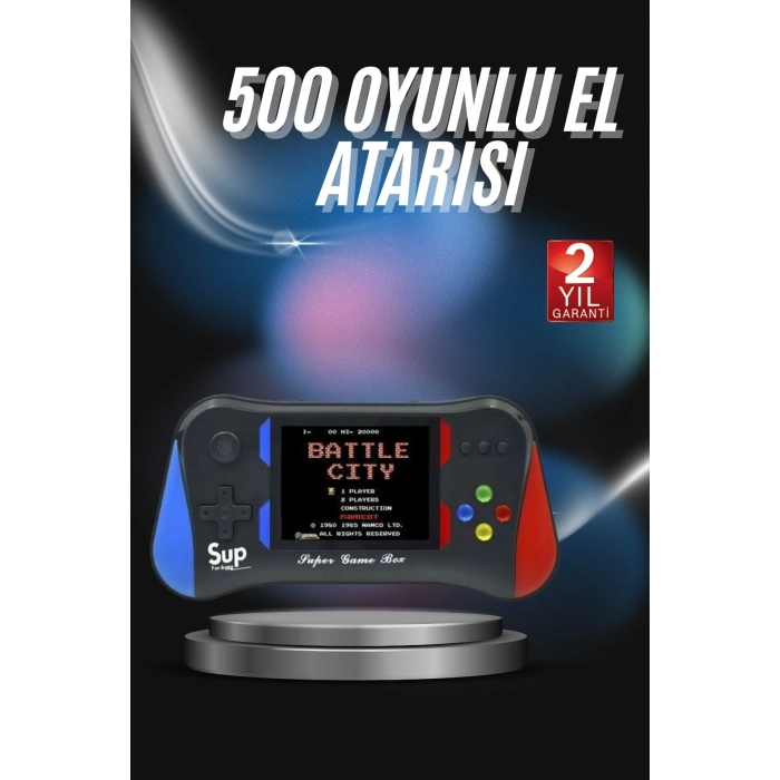 ÇOK SATAN 3.5 İnç 500ü 1 Arada Klasik Oyun Konsolu Nostalji Oyunlu Atari