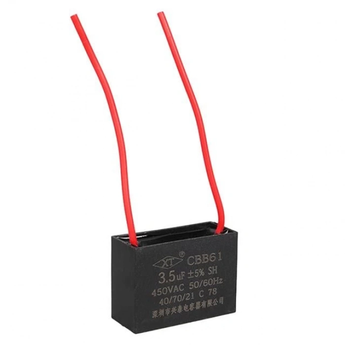 ÇOK SATAN 3.5 Uf 450 V Siyah Kablolu Kare Tip Kutupsuz Kondansatör