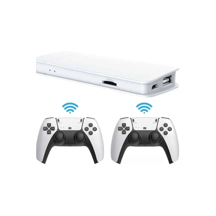 ÇOK SATAN 3D Çift Oyun Kollu 4K HD Ekran Nostaljik 20.000 Oyunlu Beyaz Game Box