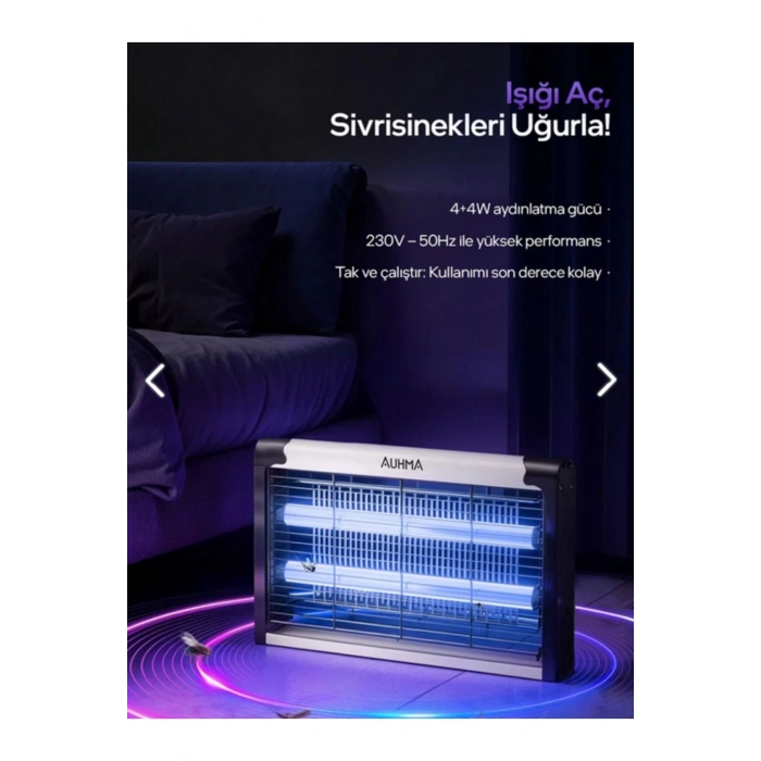 ÇOK SATAN 4+4W Ev Kamp Asılabilir UV Işıklı Elektrikli Sivrisinek Öldürücü Sinek Öldürücü Kovucu Sineksavar