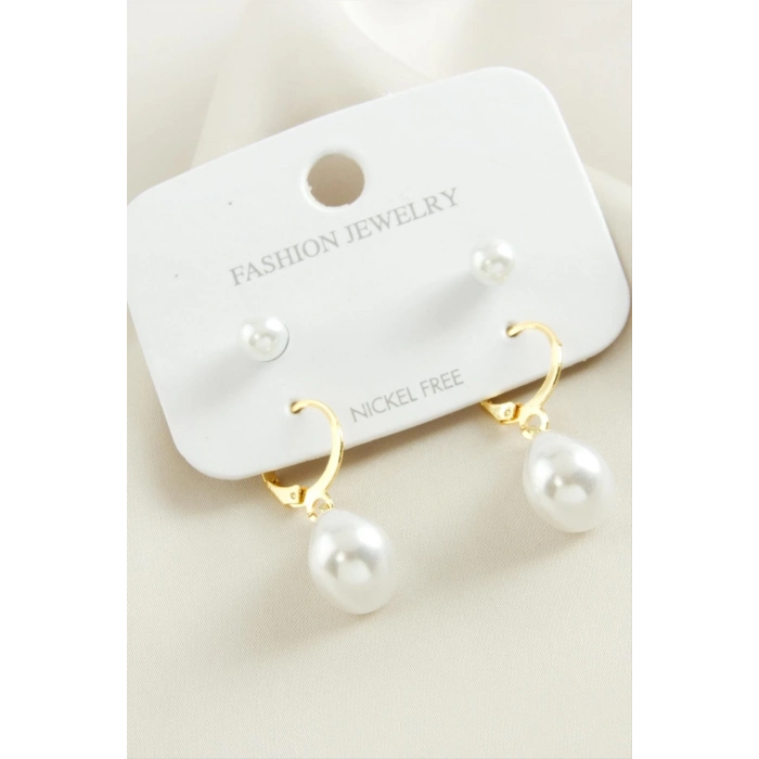 ÇOK SATAN 4 Adet Damla İnci Küpe