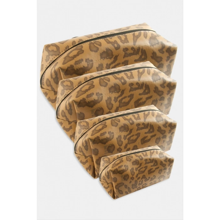 ÇOK SATAN 4 Adet El Tutmalı Makyaj Çantası