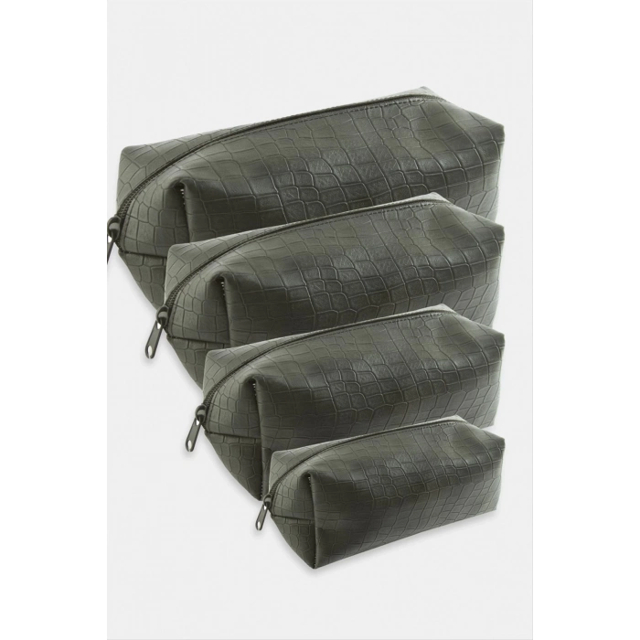 ÇOK SATAN 4 Adet El Tutmalı Makyaj Çantası