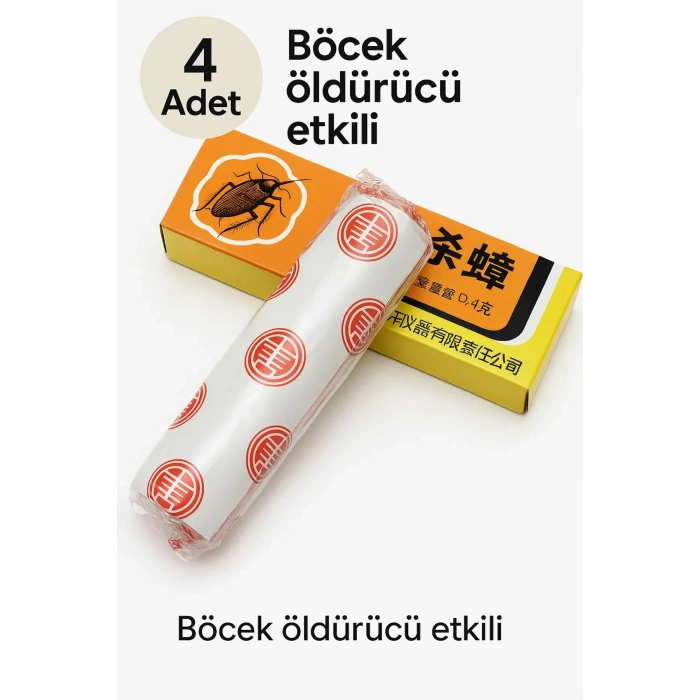 ÇOK SATAN 4 Adet Haşere Tebeşiri - Böcek Önleyici Tebeşir - Etkili Hamam Böceği ve Karınca Kovucu (336336)