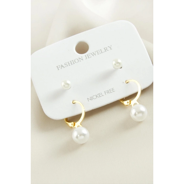 ÇOK SATAN 4 Adet Sallantılı İnci Küpe