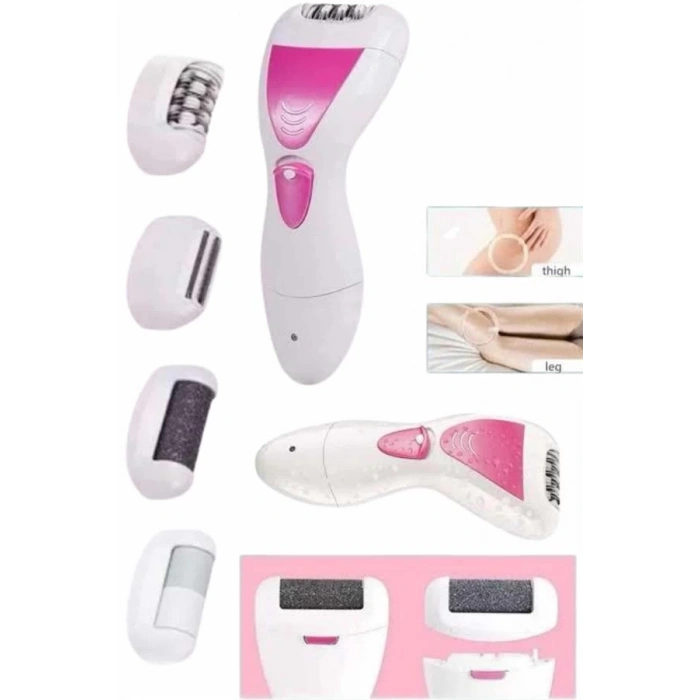 ÇOK SATAN 4 Başlıklı Bakım Cihazı Epilatör Tüy Alma Makinesi Topuk Törpüsü