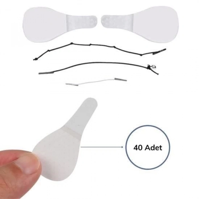 ÇOK SATAN 40 Adet Lastikli Yüz Kaş Göz Boyun Gerdirme Kaldırma Bantları