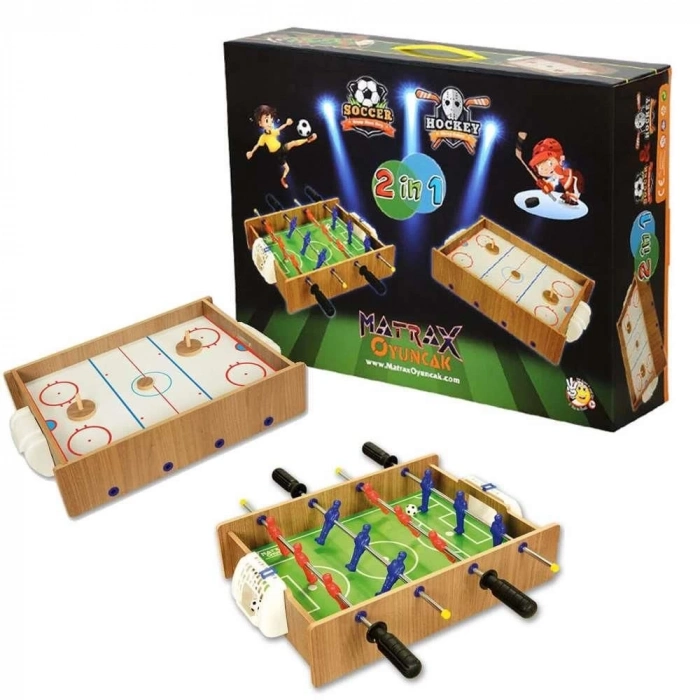 ÇOK SATAN 412 Ahşap Hokey ve Masa Maçı Oyunu