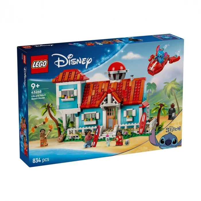 ÇOK SATAN 43268 Lego Disney Lilo ve Stiç Plaj Evi 834 parça +9 yaş