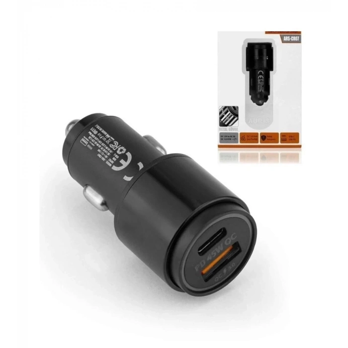 ÇOK SATAN 45w Pd Usb Oto Şarj Kafa Hızlı Şarj Çakmaklık Adaptörü, Usb-c Ve Usb-a Çıkışlı, İphone Ve Android Uyumlu