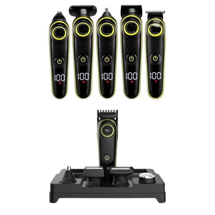 ÇOK SATAN 5 Başlıklı Şarjlı Tıraş Makinesi Led Ekran Saç Sakal Ense Tıraşına Uygun Bakım Seti
