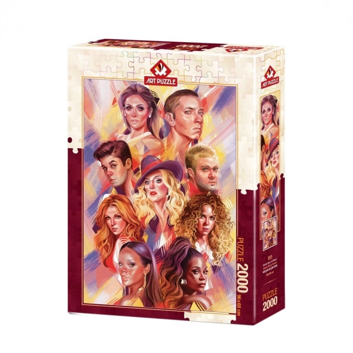 ÇOK SATAN 5474 Art Puzzle Dünya Müzik Starları 2000 parça Puzzle / +15 yaş