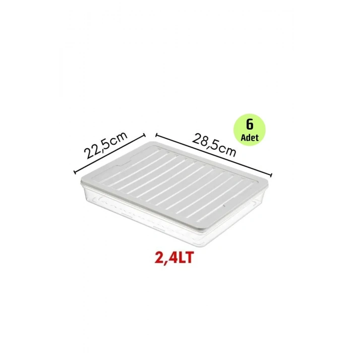 ÇOK SATAN 6 Adet 2400 ML Buzluk Derin Dondurucu Buzdolabı Düzenleyici Hava Almaz Saklama Kabı